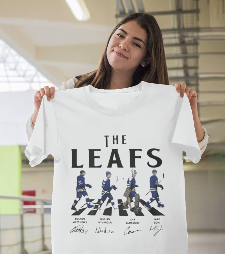 The Leafs Auston Matthews William Nylander Rya Samsonov Max Domi Abbey Road Hockey Players T-Shirt