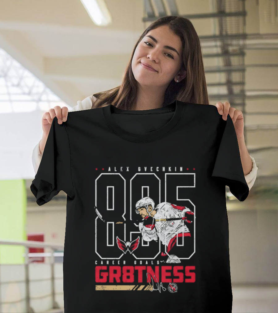 Alex Ovechkin 895 Career Goals GR8TNESS Washington Capitals Hockey T-Shirt
