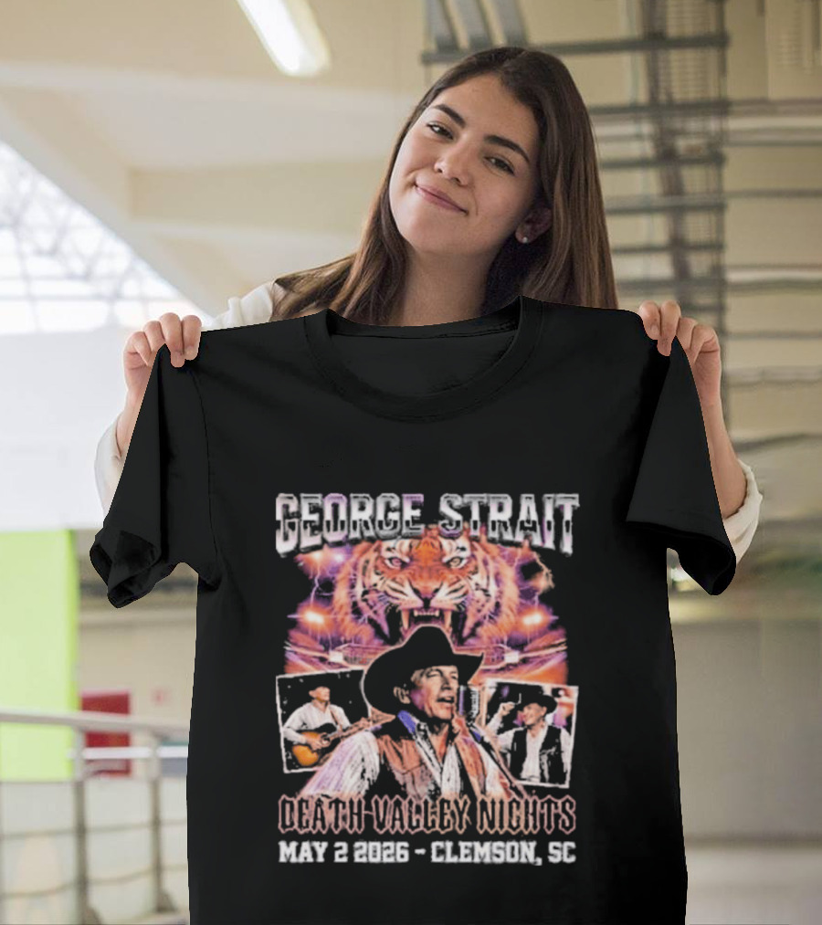 George Strait Death Valley Nights May 2 2026 Clemson SC Tigers Concert Event T-Shirt