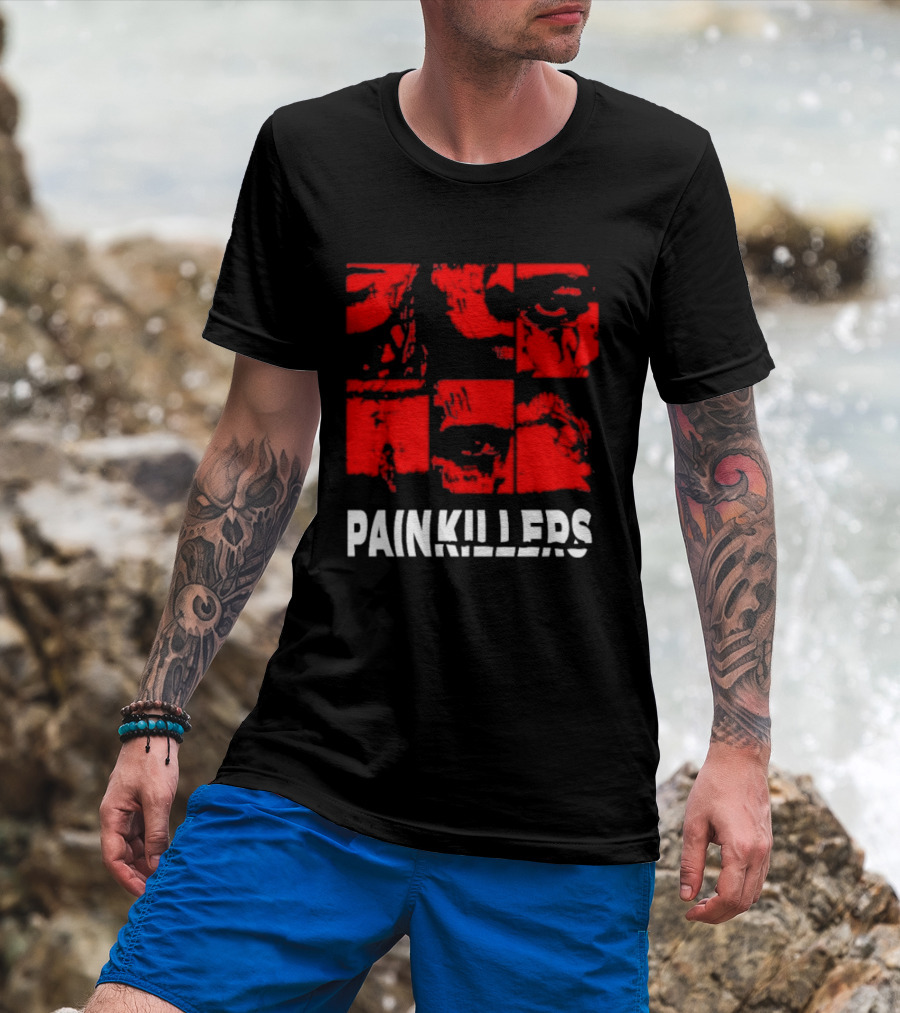 Yzo And Ptk Painkillers Eye Red Faces T-Shirt