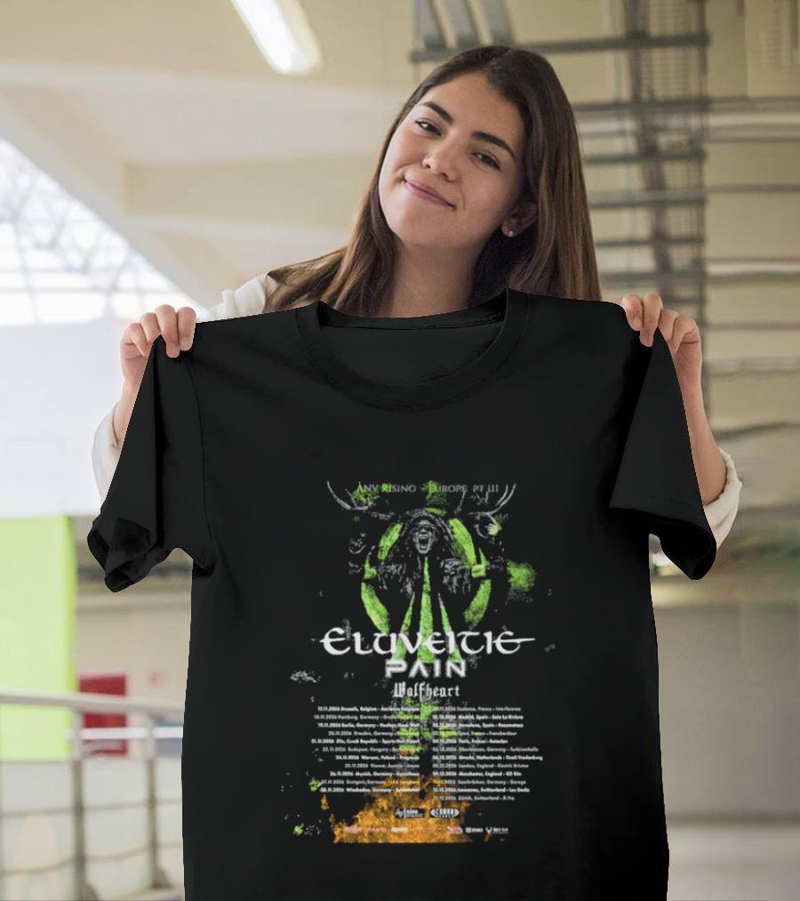 Eluveitie Pan European Tour 2026 Dates Part 3 Music Event T-Shirt