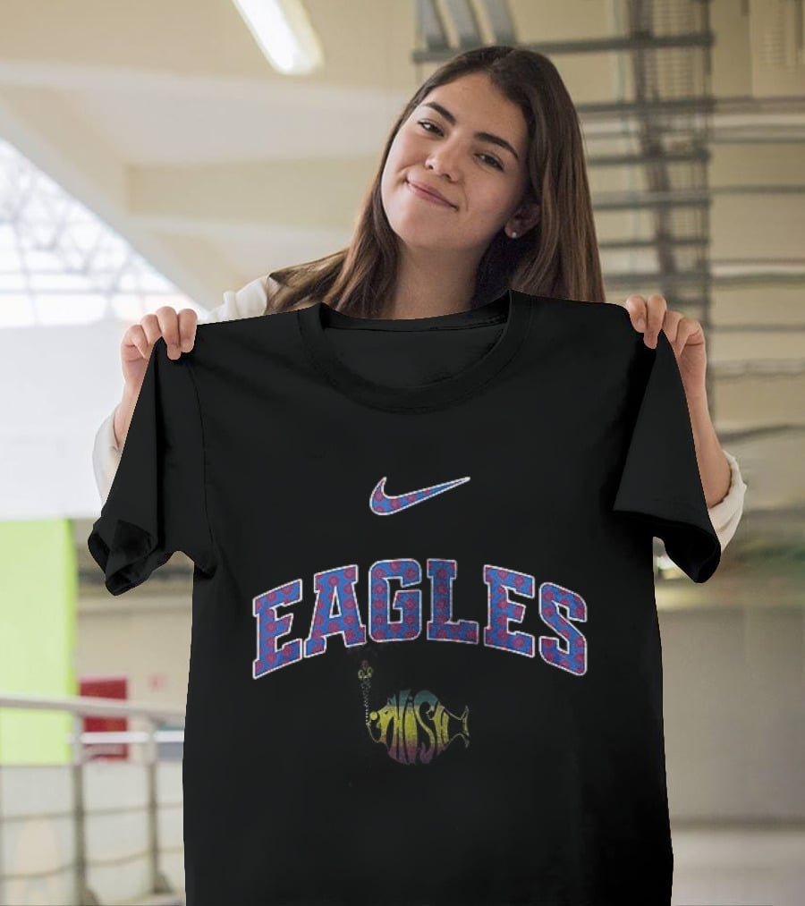 Nike Philadelphia Eagles EAGLES Text With Phish Band T-Shirt