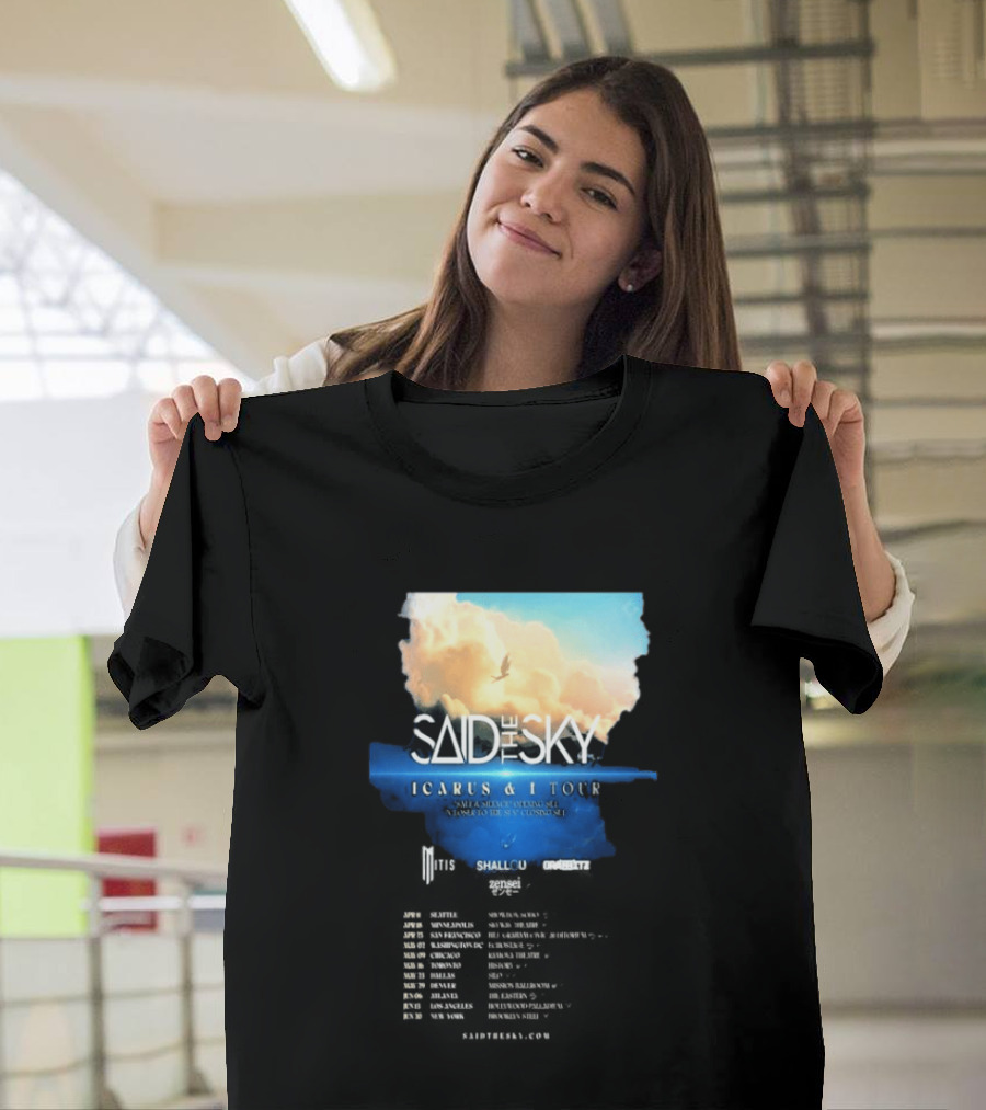 Said The Sky Icarus & I Tour 2026 Dates Clouds Shallou Special Guest T-Shirt