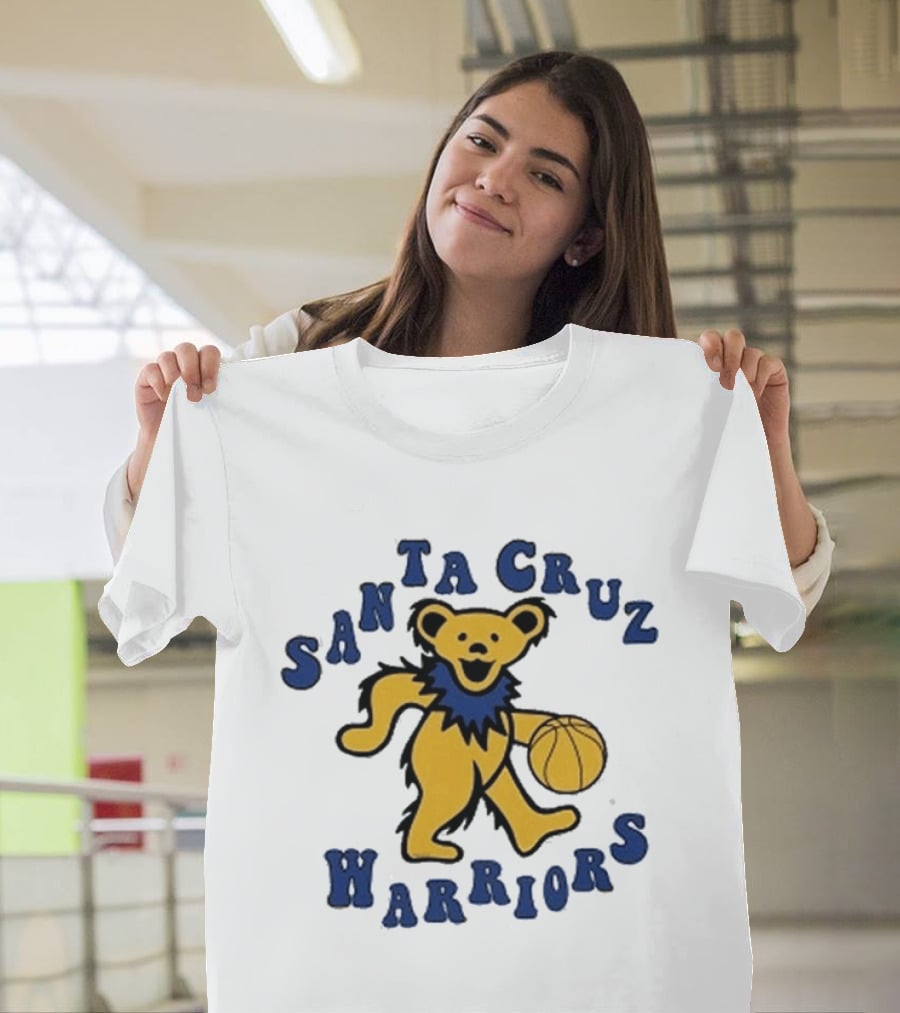 Grateful Dead SCW Bear Santa Cruz Warriors Basketball T-Shirt