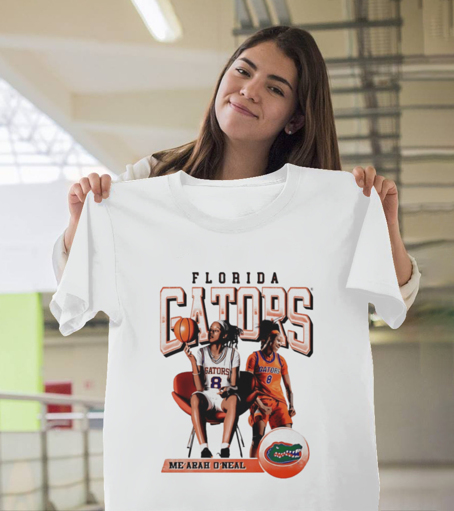 Florida Gators Me'Arah O'Neal Basketball Player 8 T-Shirt