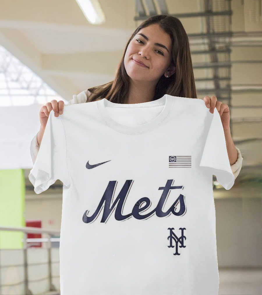 New York Mets Nike USA Flag 250th Anniversary Baseball T-Shirt