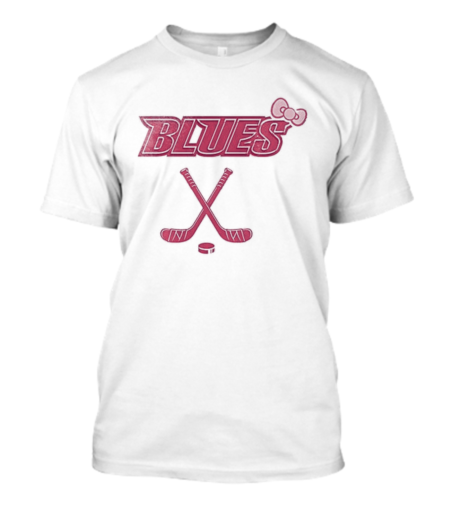St Louis Blues X Hello Kitty Hockey Crossed Sticks Collaboration T-Shirt