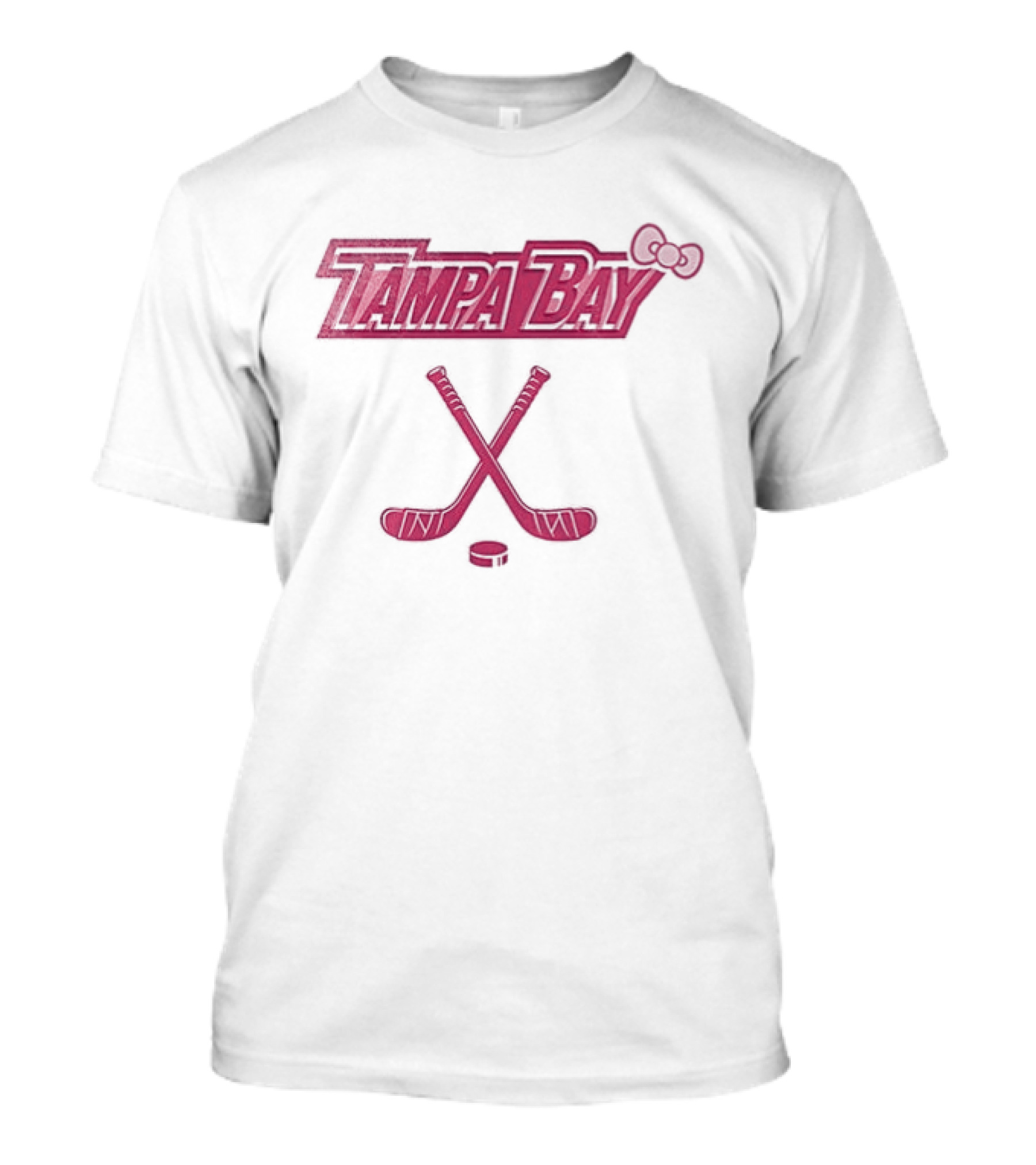 Tampa Bay Lightning Hello Kitty Crossed Hockey Sticks Bow T-Shirt
