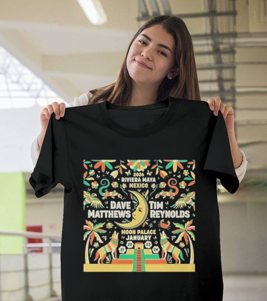 Dave Matthews Tim Reynolds 2026 Mexico Moon Palace Festival T-Shirt