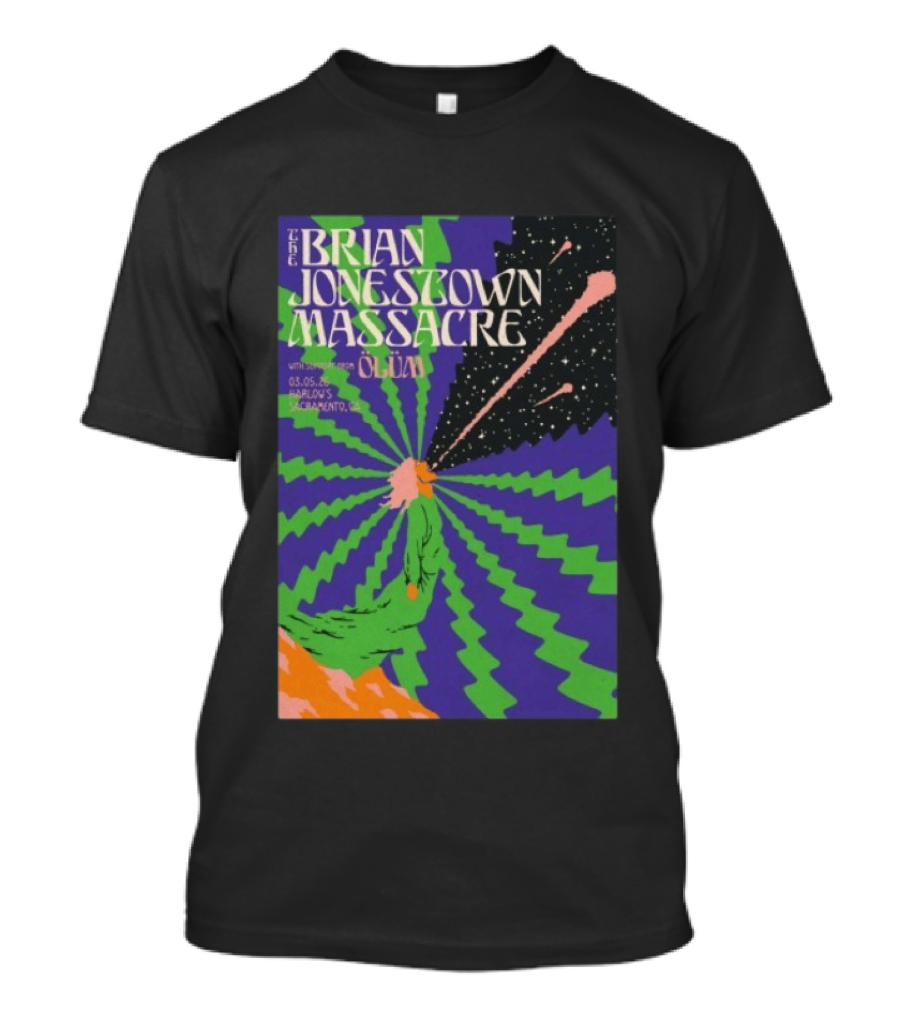 The Brian Jonestown Massacre Sacramento March 5 2026 Oliva Event Flyer At Harlows T-Shirt