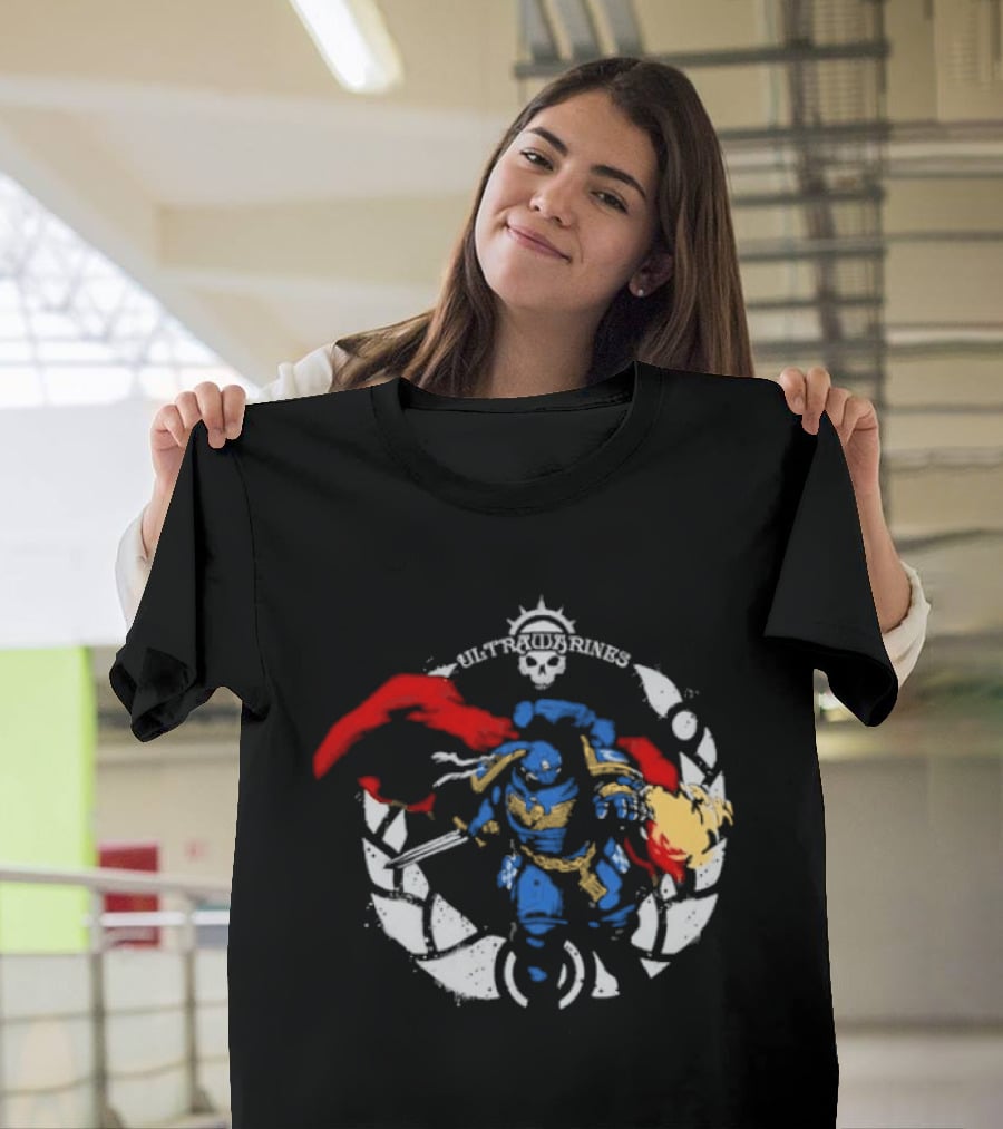 Warhammer Ultramarines Verse Skull Warrior With Helmet T-Shirt
