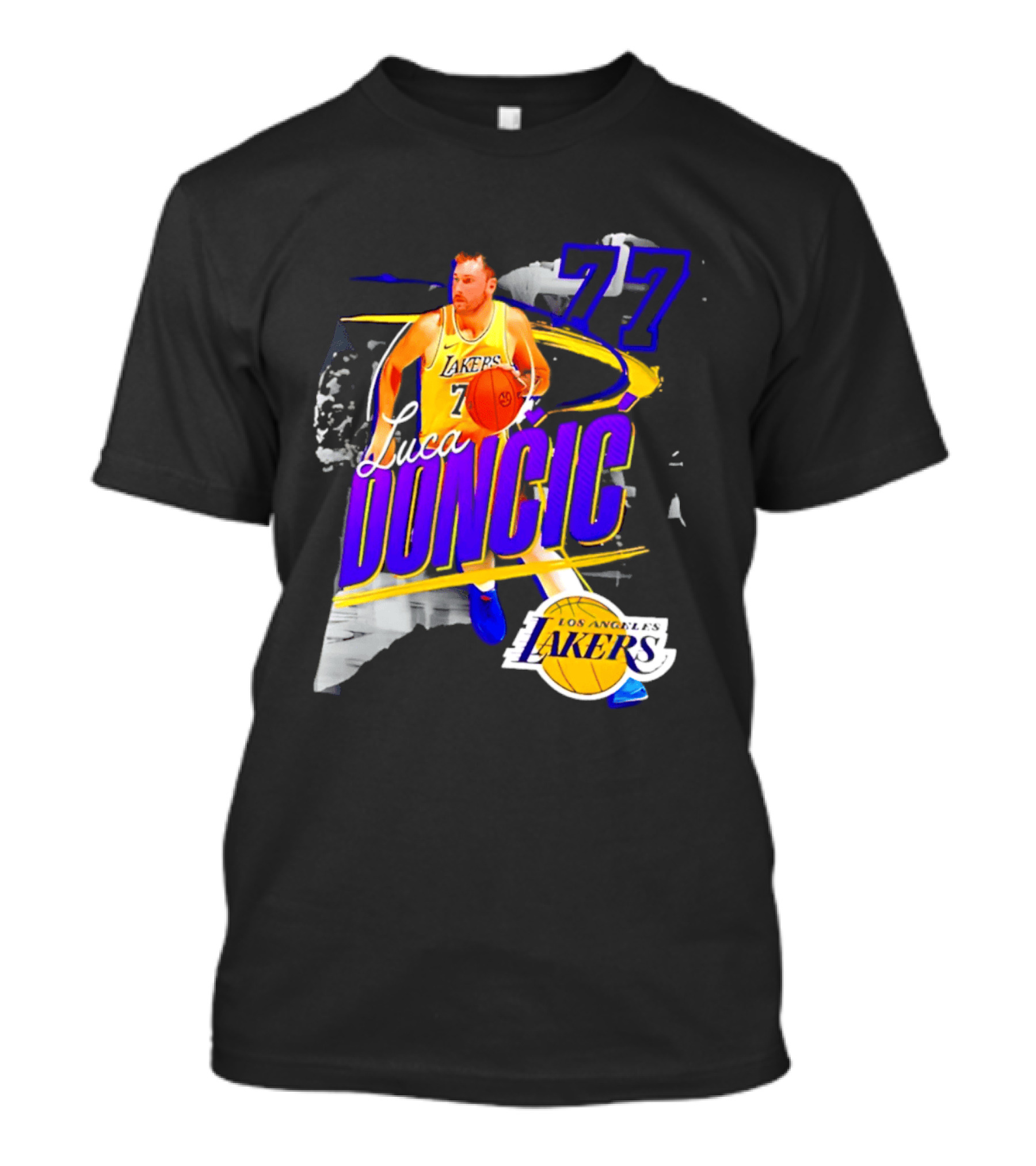 Luka Dončić Number 77 Los Angeles Lakers Basketball NBA 2026 T-Shirt