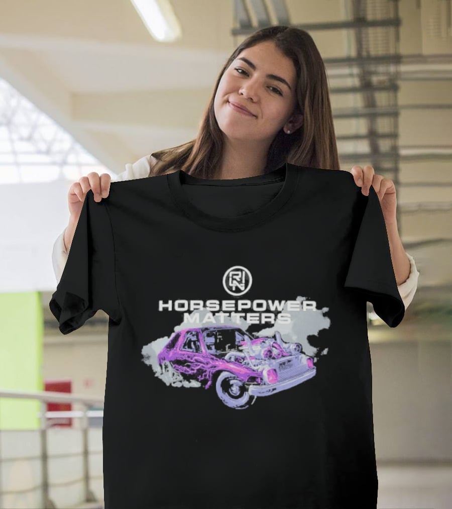 Robby Layton Horse Power Matters Purple Car Motif T-Shirt