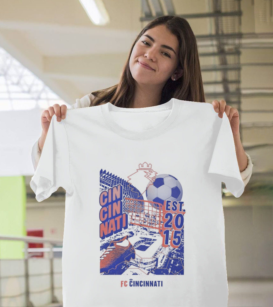 FC Cincinnati Est 2015 Soccer Ball Cleats Iconic Sports Team T-Shirt