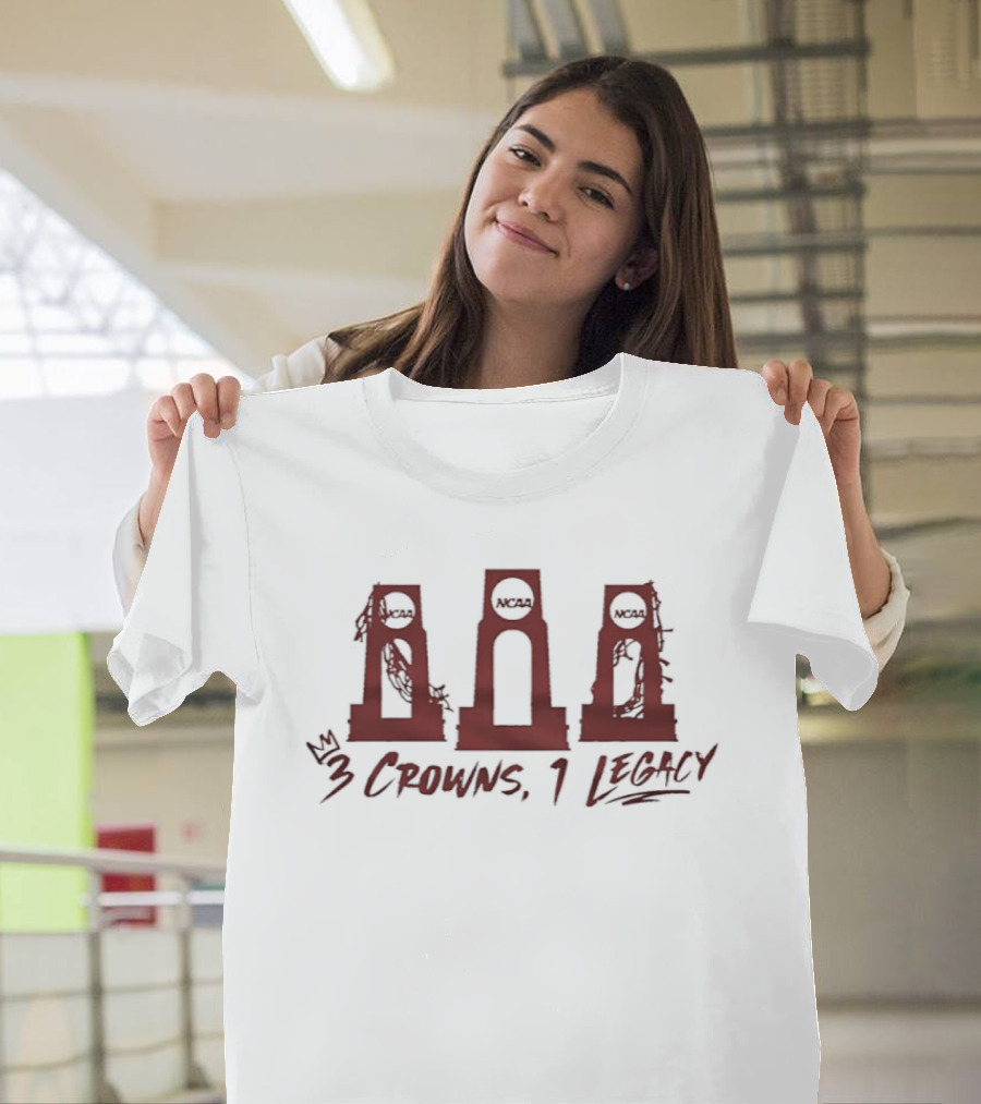 South Carolina Gamecocks NCAA 3 Crowns 1 Legacy Trophy T-Shirt
