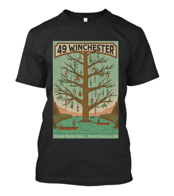 49 Winchester February 6 2026 Ozark Music Hall Fayetteville AR Concert Tree T-Shirt