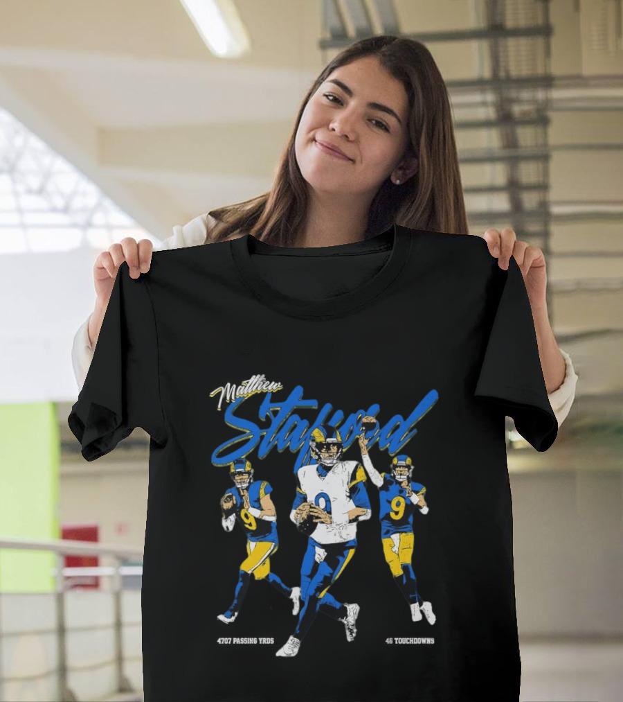 Matthew Stafford Los Angeles Rams MVP Quarterback Number 9 T-Shirt