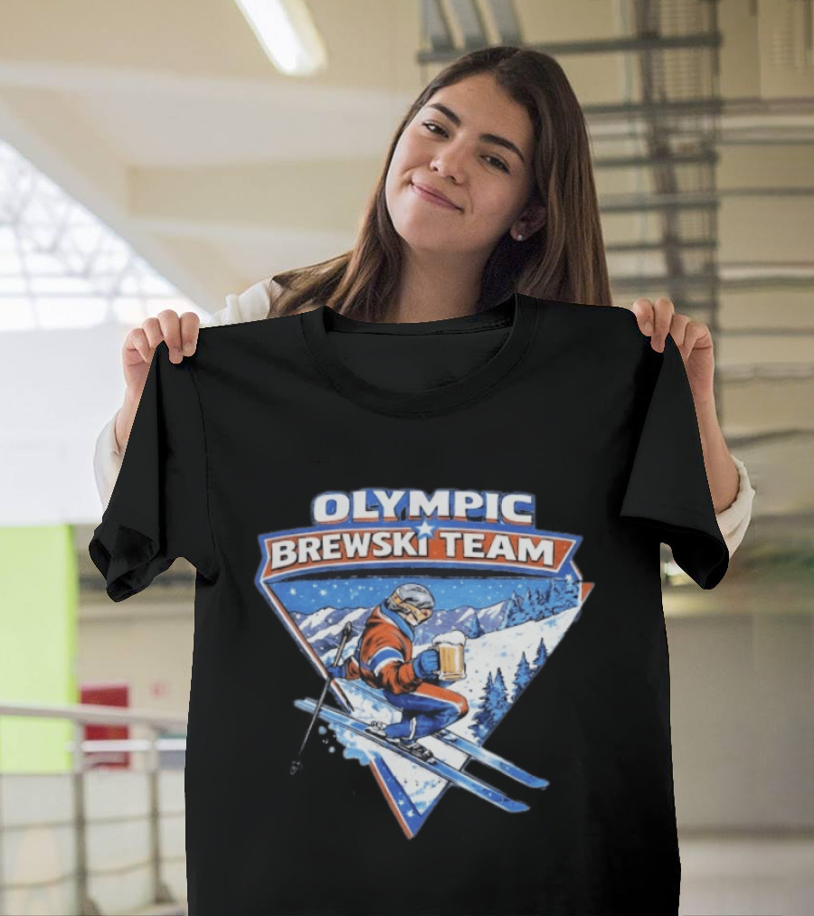 Olympic Brewski Team Skiing Snow Adventure T-Shirt