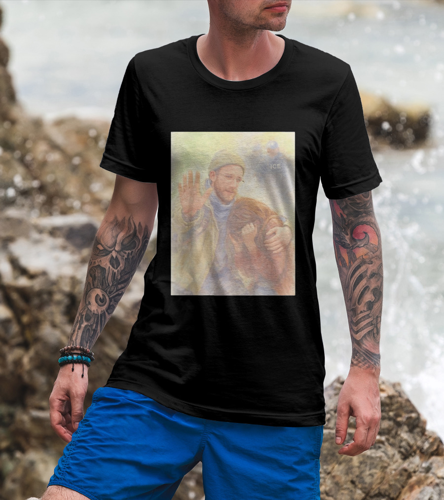 Justice For Alex Pretti Rest In Peace Anti ICE Cross Compassionate Protest T-Shirt