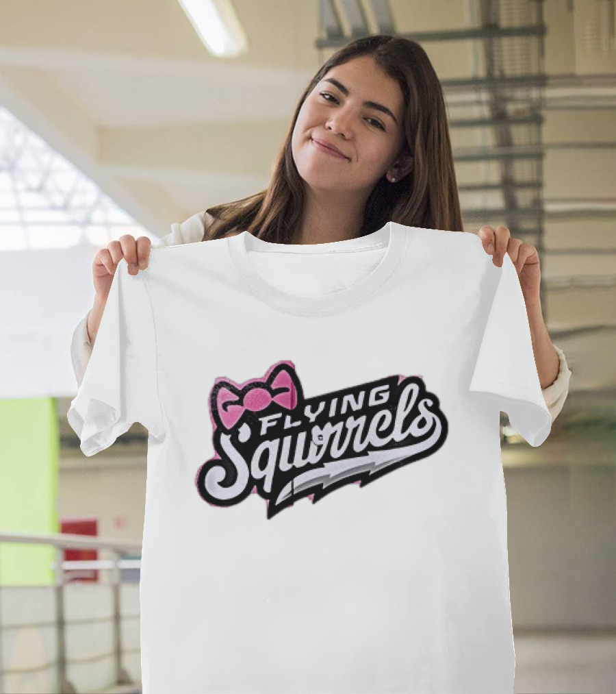 Richmond Flying Squirrels Nutasha Pink Bow Team Unveiled T-Shirt
