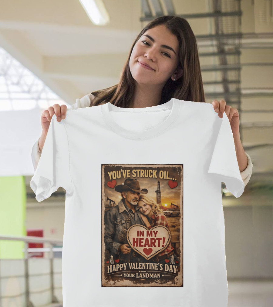 You've Struck Oil In My Heart Happy Valentine's Day From Your Landman T-Shirt