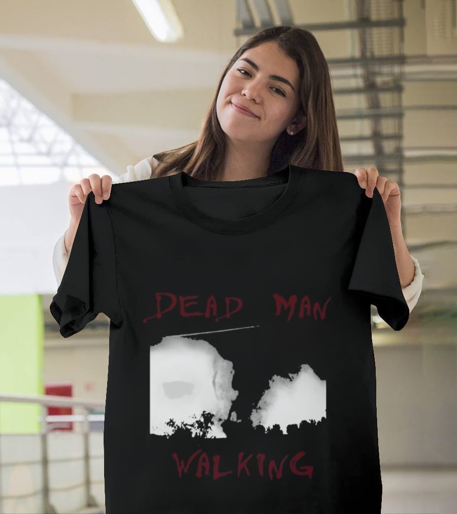 Dead Man Walking Zombie Hand Print Grunge T-Shirt