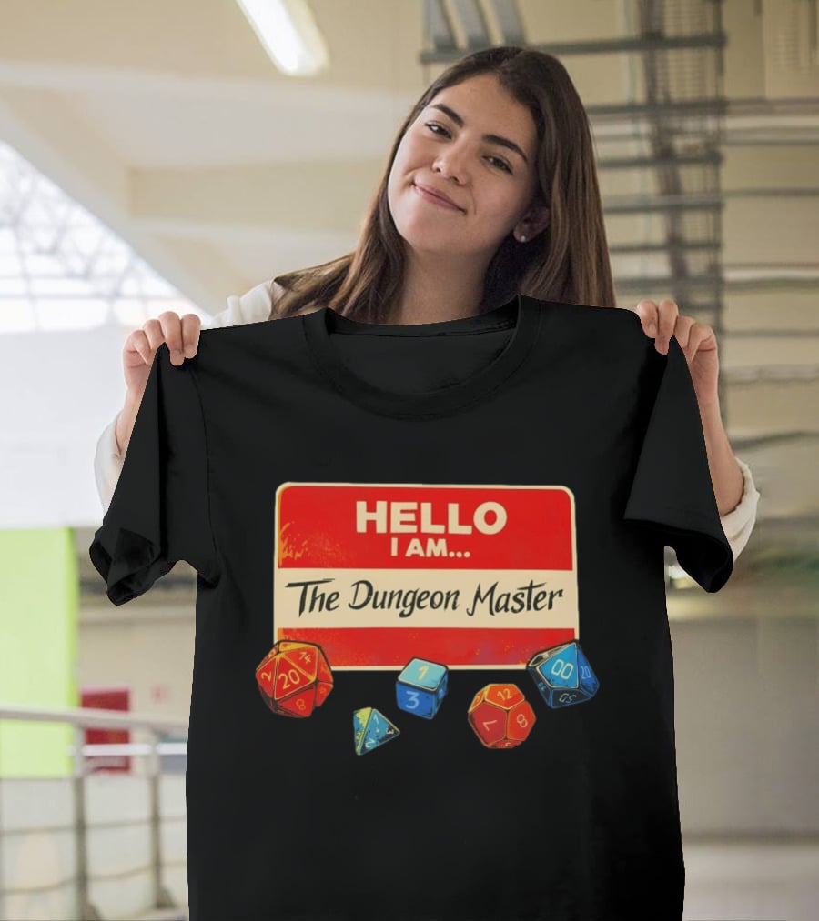 Hello I Am The Dungeon Master Dice RPG Gaming T-Shirt
