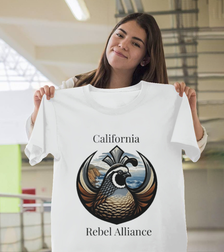 California Rebel Alliance Quail Coastal T-Shirt