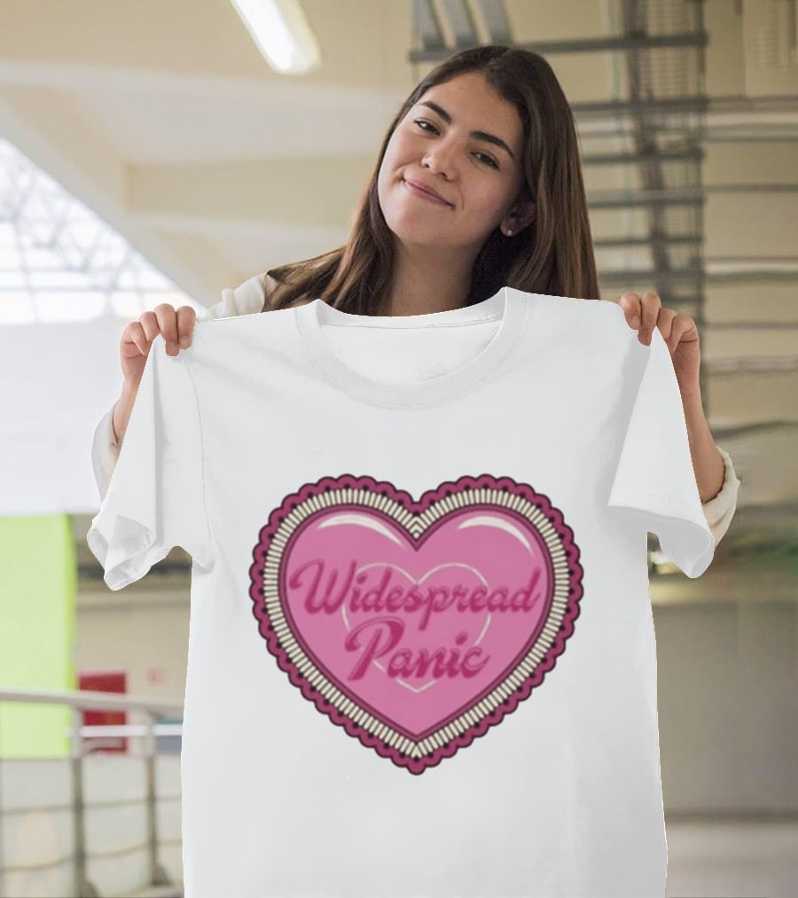 Widespread Panic Heart Pink Love T-Shirt