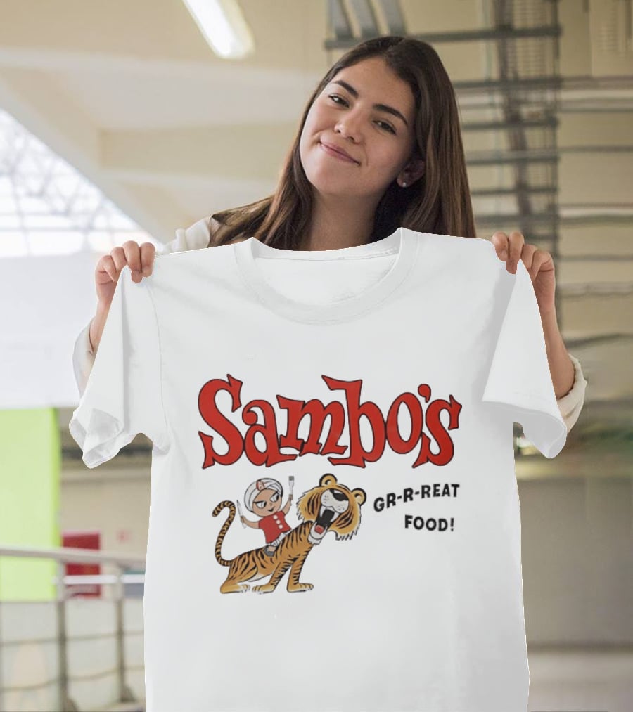 Kid Riding Tiger Sambo's Grrreat Food T-Shirt