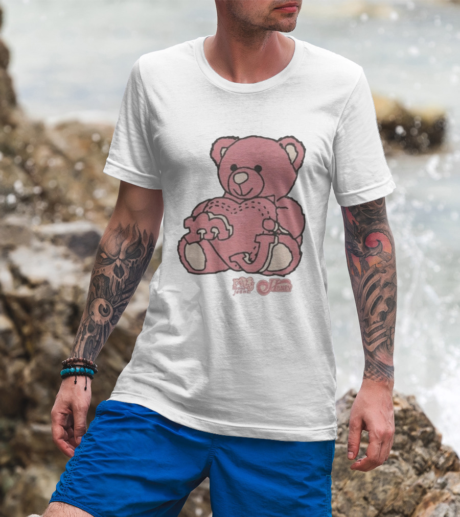 Mom Jeans Pink Bear Heart Honey T-Shirt