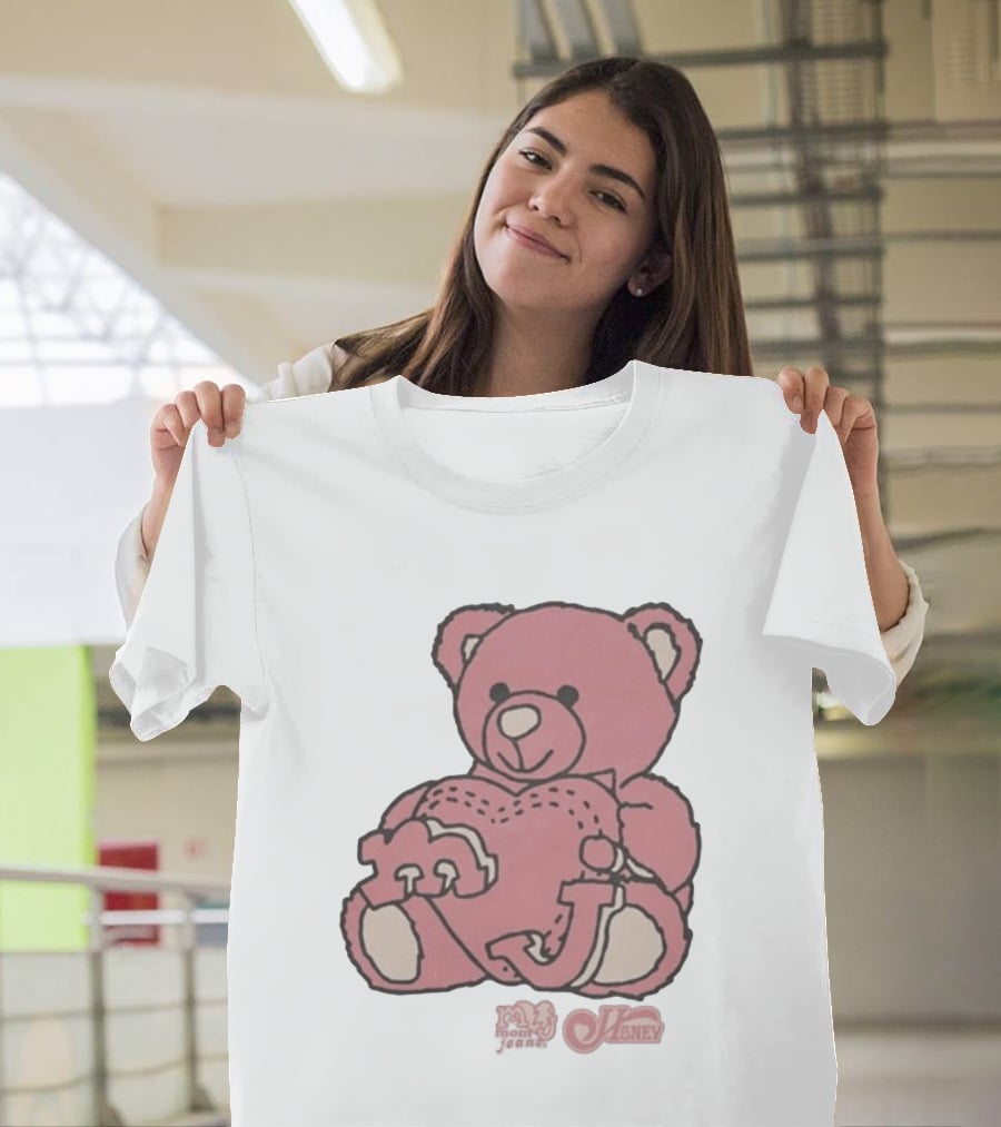 Mom Jeans Pink Bear Heart Honey T-Shirt