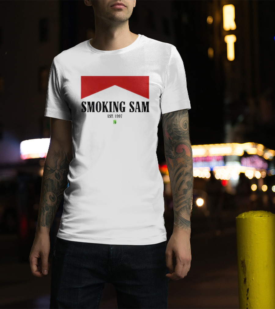 Smoking Sam Est 1997 Marlboro Man Seattle Football T-Shirt