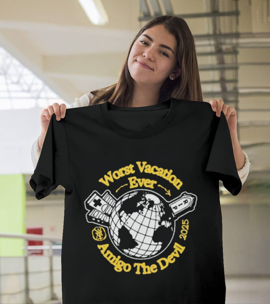 Amigo The Devil Worst Vacation Ever 2023 World Tour Circle Planet T-Shirt