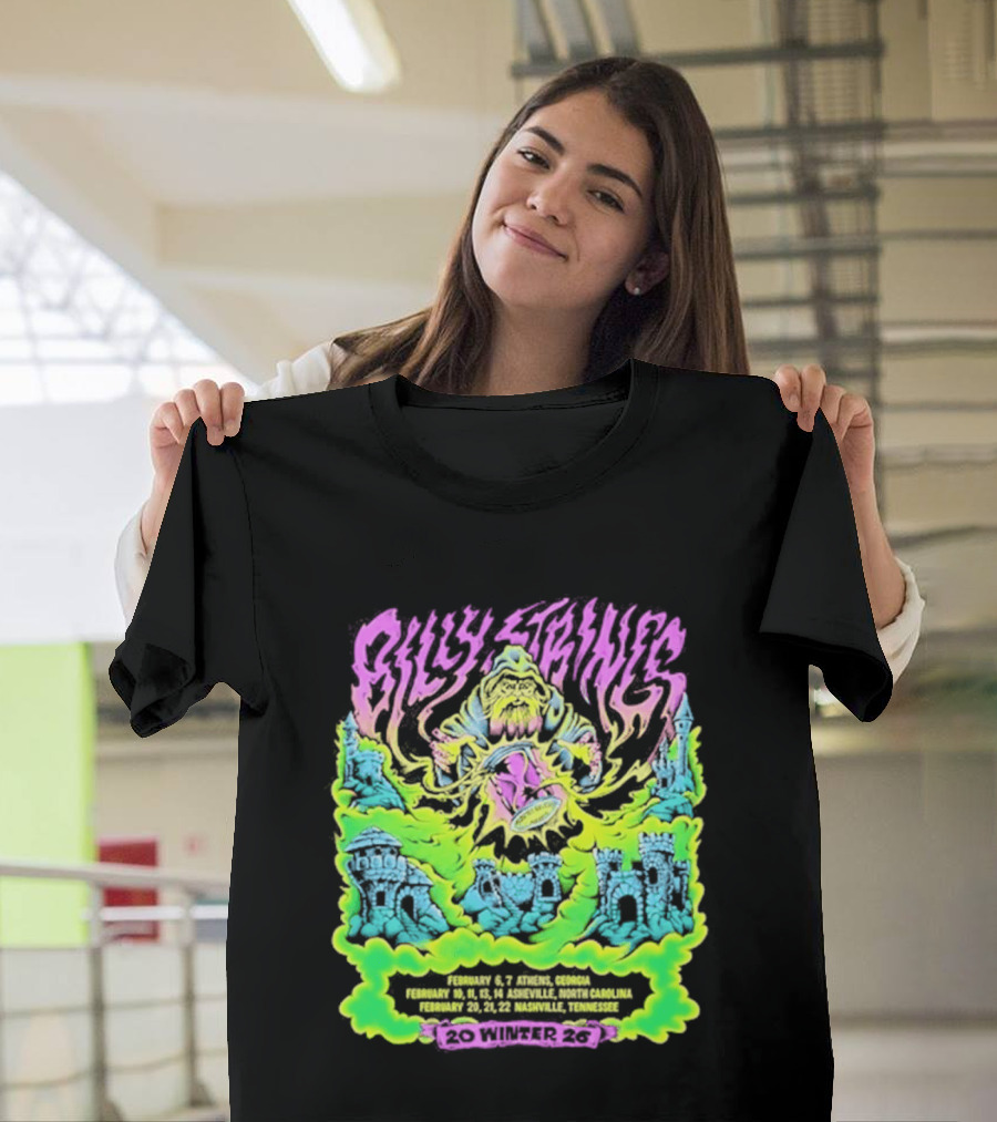 Billy Strings Winter Tour 2026 Psychedelic Castle T-Shirt