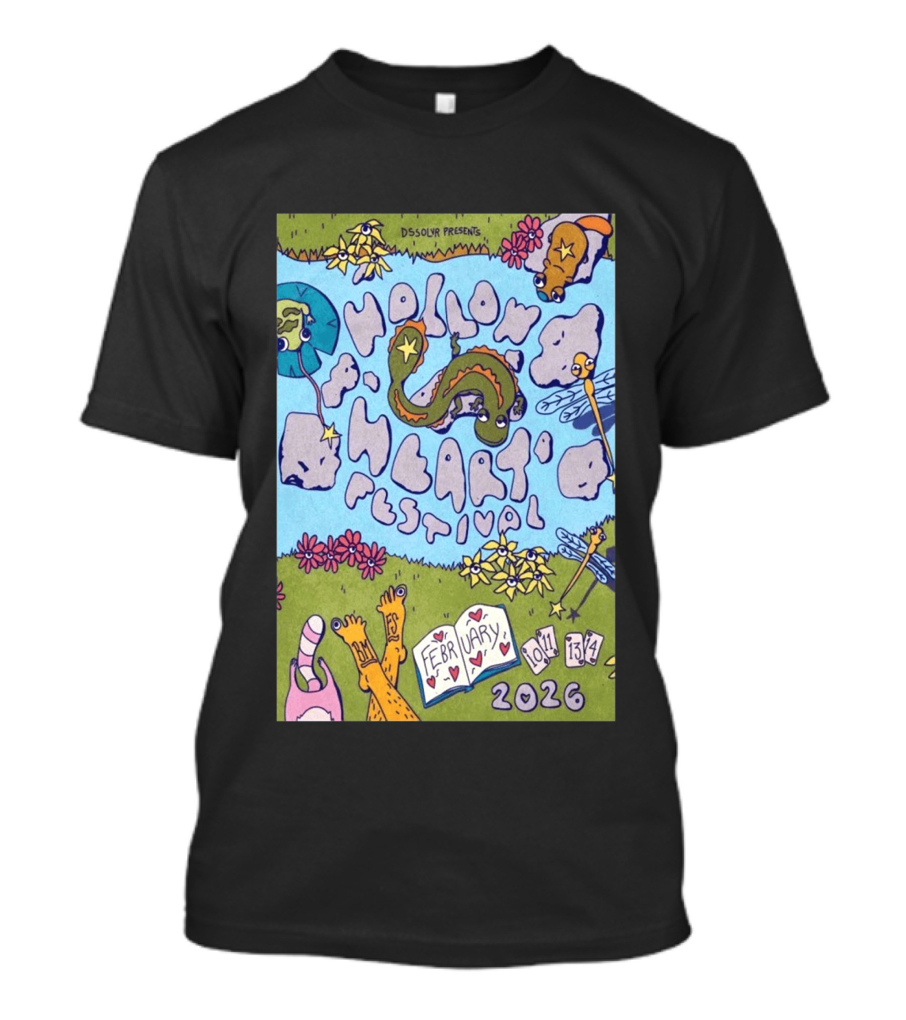 DSSOLVR Presents Hollow Heart Festival February 10 14 2026 T-Shirt