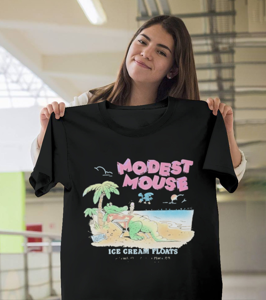 Modest Mouse Ice Cream Floats Relaxing Beach Alligator T-Shirt