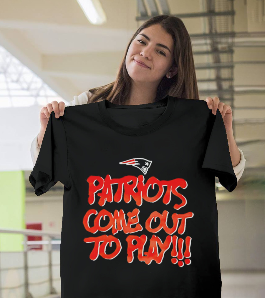 New England Patriots Come Out to Play Patriots Logo Enthusiast Gear T-Shirt