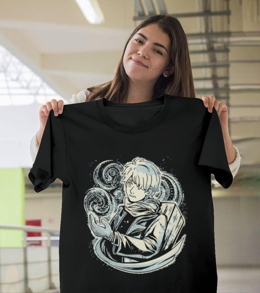 Karinimiki Depths Of Winter Ethereal Figure With Swirling Snowflakes T-Shirt