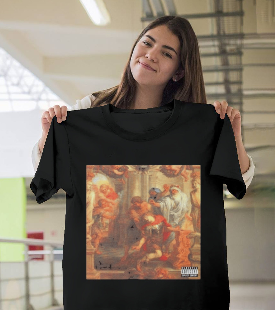 Suicideboys I No Longer Fear The Razor Guarding My Heel Album Cover Art Historic Painting Parental Advisory T-Shirt