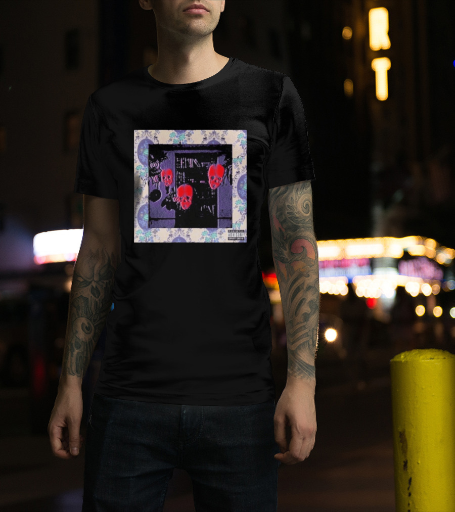 Suicideboys Kill Yourself Part IX The Soulseek Saga Album Cover With Parental Advisory Flowers And Skulls T-Shirt