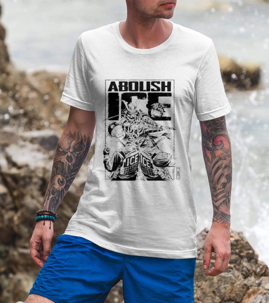 Abolish Ice Samurai Warrior Protest T-Shirt