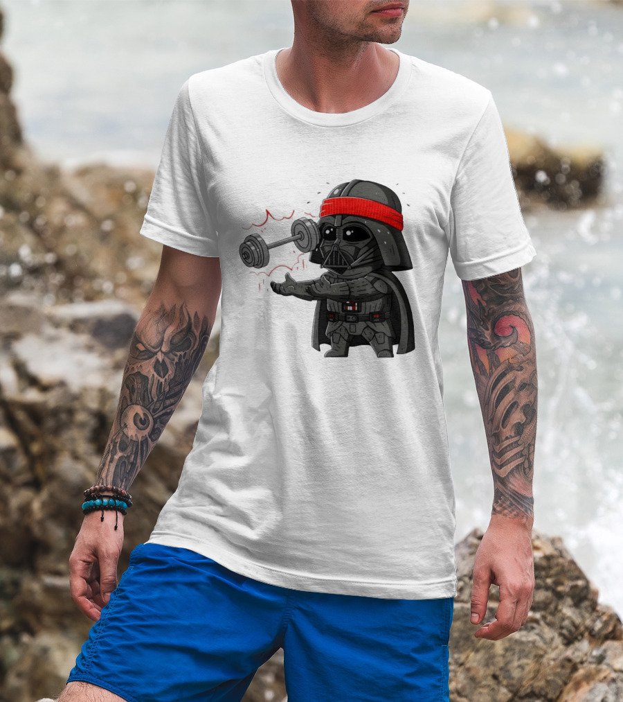 Force Lift Red Bandana Parody Villain Exercise Humor T-Shirt