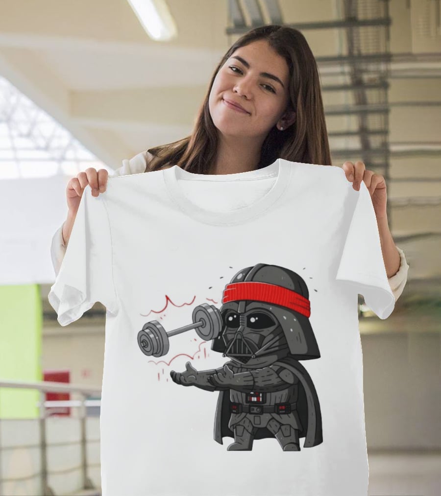 Force Lift Red Bandana Parody Villain Exercise Humor T-Shirt