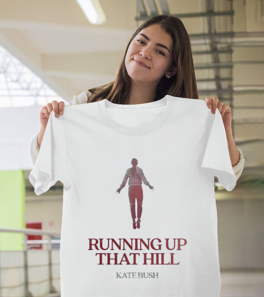 Running Up That Hill Kate Bush Music Stranger Things Silhouette Floating Figure T-Shirt