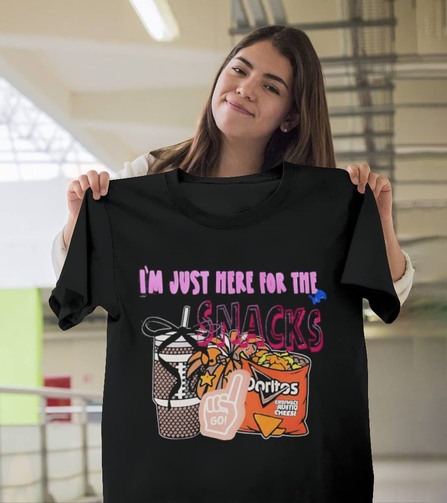 I'm Just Here For The Snacks Detroit Lions Doritos And Go Drink T-Shirt