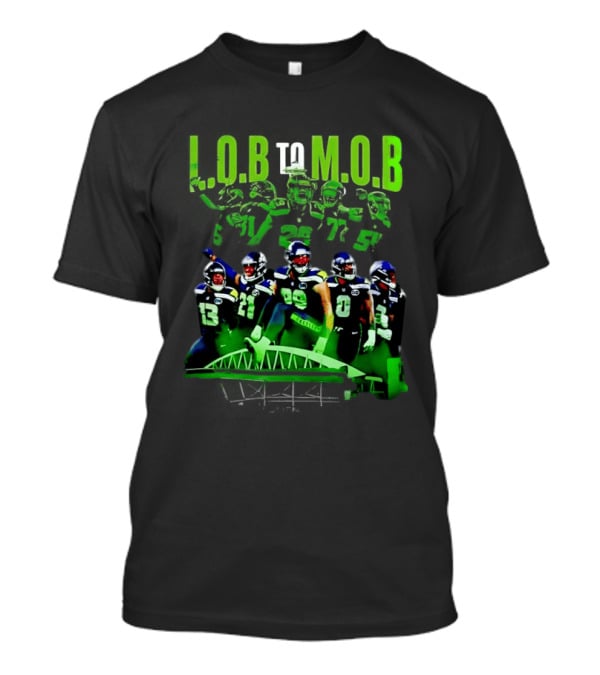 LOB To MOB Seattle Seahawks Players Bridge T-Shirt