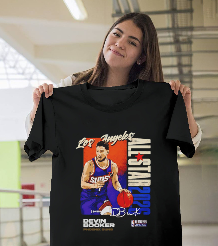 Devin Booker Los Angeles 2026 NBA All Star Suns D Book T-Shirt