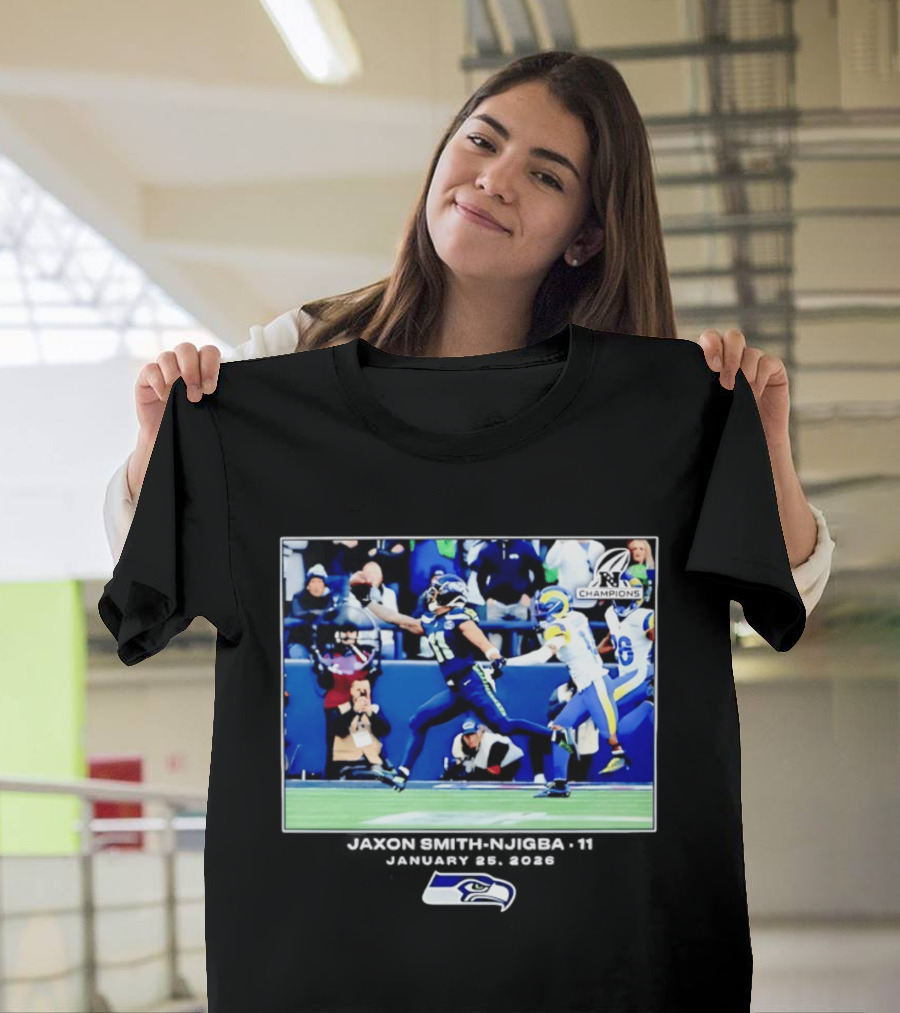 Seattle Seahawks Jaxon Smith Njigba 11 January 25 2026 Game Day Highlight Champions T-Shirt