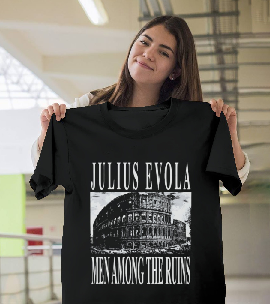 Julius Evola Men Among The Ruins Colosseum Motif T-Shirt